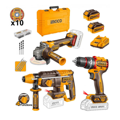 Akumulatorski set alata COSLI241198E 2×4,0Ah SUPER INGCO